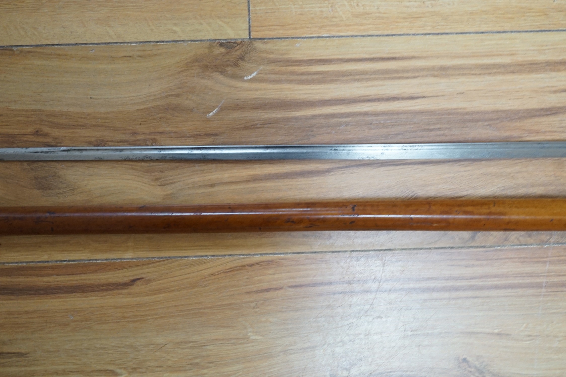 A late 19th century malacca swordstick, 90cm